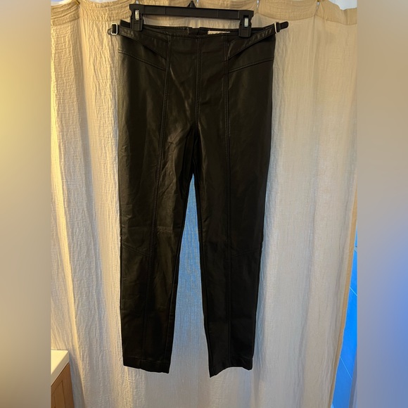 Free People Faux leather Pants with side detail - Picture 2 of 5